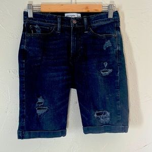 Abercrombie kids;Gray/Black;Denim short;Size:13/14